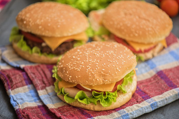 home made burgers