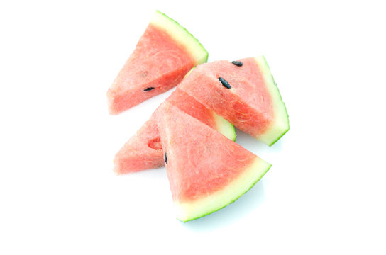 Slice Watermelon on white background