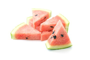 Slice Watermelon on white background
