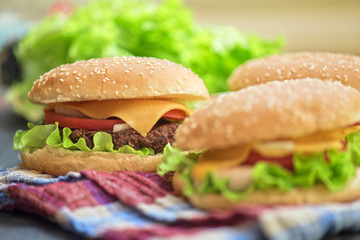 home made burgers
