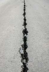 Road cracked