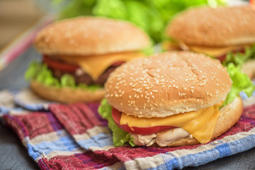 home made burgers