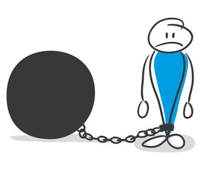 Stick Figure Series Blue