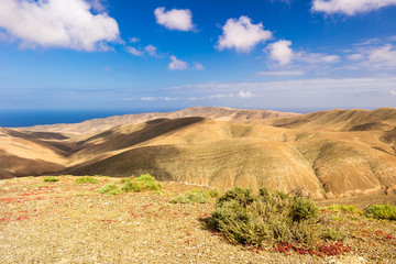 Landscape in the centre highland of Fuerteventura