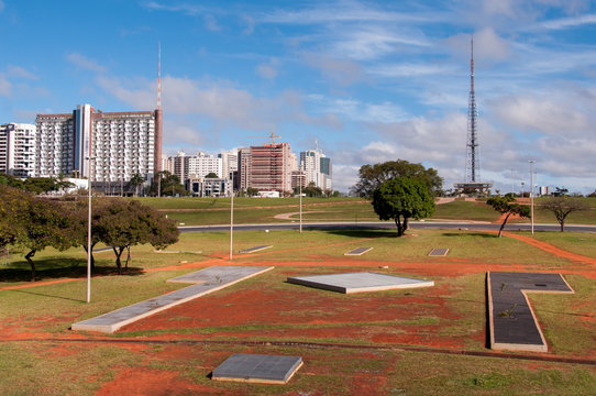 View of Brasilia City with TV Tower in the Horizon