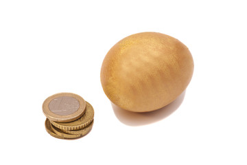Golden Egg And Euro Coins