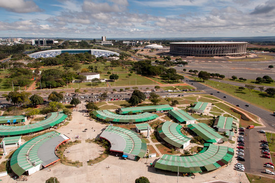 Aerial View of Brasilia's Flea Market