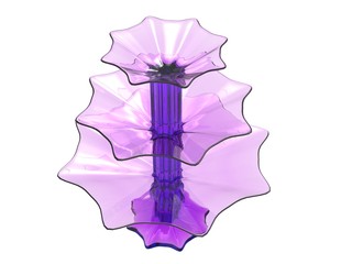 dessert bowl on white background made of glass