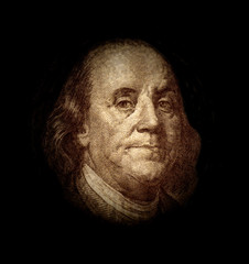 Obraz premium Portrait of Benjamin Franklin