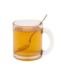 Cup Of Green Tea Isolated On White
