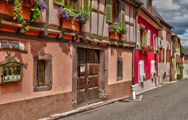 Fototapeta na wymiar France, the picturesque village of Niedermorschwirh in haut rhin