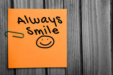 Always smile word