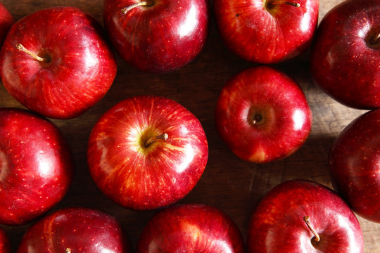 Fresh Red Apples as Background Uses.