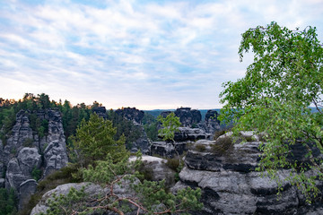 Sächsische Schweiz Blick von der Bastei