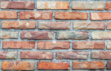 Background of red brick wall