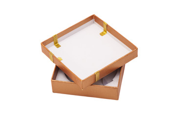 Open gift box  isolated on the white background