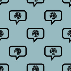 Pale blue pizza message pattern