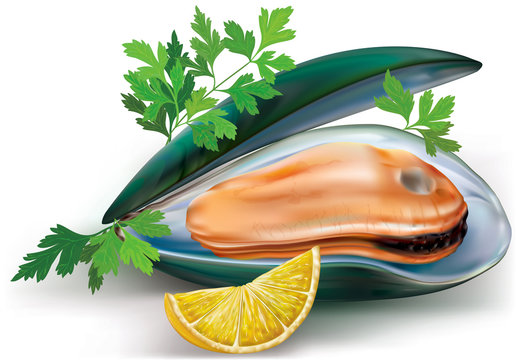 Mussel with lemon