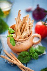 Crispy italian Grissini snack