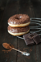 Sweet donut with chocolate - 87844277