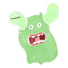 retro cartoon spooky ghost
