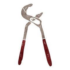 retro cartoon plumbers tool