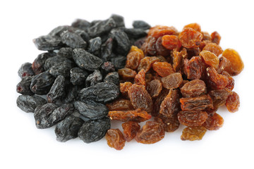 Assortment of dried fruits isolated on white