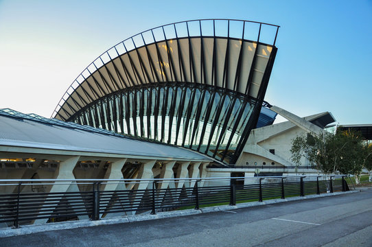 Architecture d'aéroport, architecture urbaine, Lyon, France