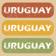 Vintage Uruguay stamp set