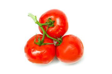 tomatoes bunch isolated on white background
