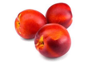 Fototapeta na wymiar Peach nectarine isolated on a white background