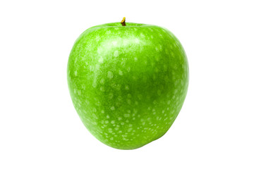 Green fresh apple isolated on white background