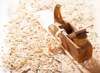 old wooden plane