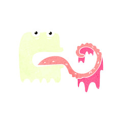 retro cartoon gross ghost
