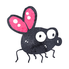 retro cartoon fly funny animals,