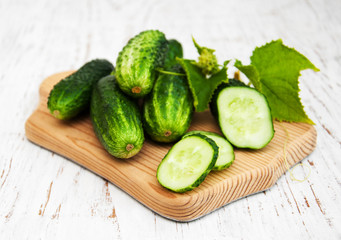 Fresh cucumbers