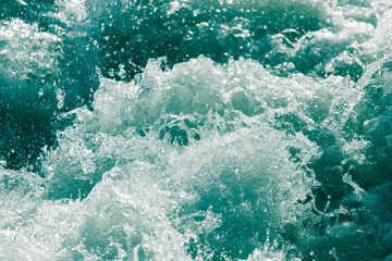 rough water in the lake as a backdrop