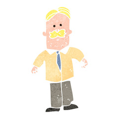 retro cartoon man with mustache