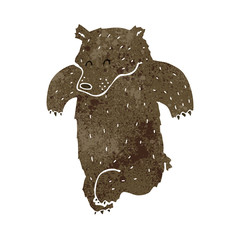 retro cartoon dancing bear