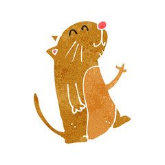 retro cartoon little cat