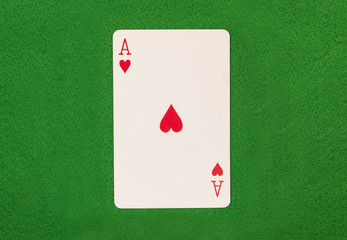 Ace On Green Table