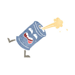 retro cartoon soda can
