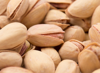 pistachios as a background. close