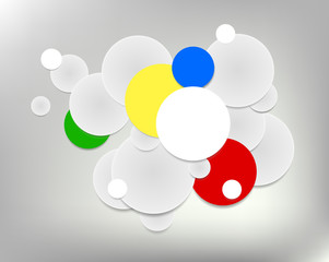 Circle with a shadow on a gray background