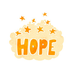 retro cartoon hope symbol