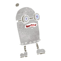 retro cartoon robot