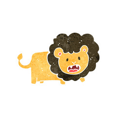 retro cartoon lion