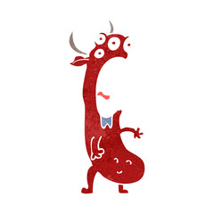 retro cartoon monster