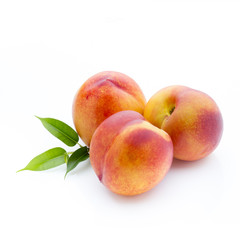 Peach on the white isolatd background.