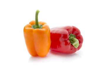 Pepper on the white isolatd background.